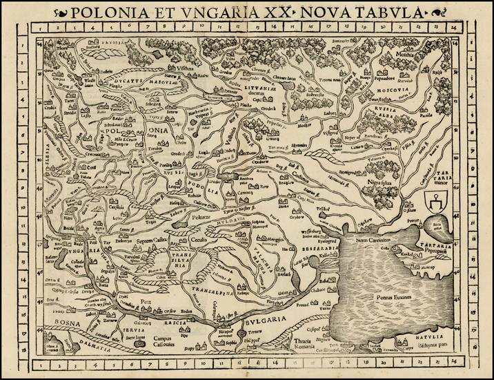 Mapy Polski z różnych okresów - 1552_S._Munster_-_Polonia_et_Vngaria_XX_raremaps.jpg