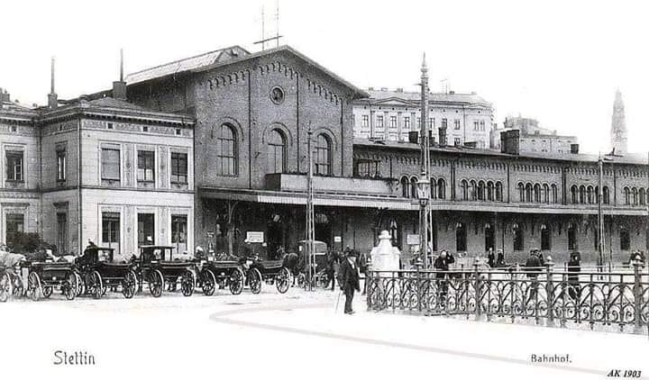 KOLEJ SZCZECIŃSKA - Szczecin dworzec glowny 1903.jpg